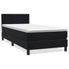 vidaXL Cama box spring c/ colch&atilde;o e LED 80x220 cm veludo preto