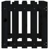 vidaXL Vaso de jardim c/ design cerca 50x50x50 cm pinho maci&ccedil;o preto