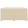 vidaXL Estrutura da Cama com colch&atilde;o Creme 160 x 200 cm tecido
