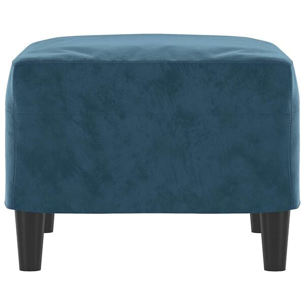 vidaXL Apoio de p&eacute;s 60x50x41 cm veludo azul
