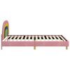 vidaXL Estrutura de Cama Infantil com Cabeceira Rosa 90 x 190 cm