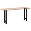 vidaXL P&eacute;s de mesa de console pretos 2 pe&ccedil;as 28x(72-73) cm a&ccedil;o