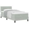 vidaXL Cama Box com cabeceira Cinzento-claro 80 x 200 cm Veludo