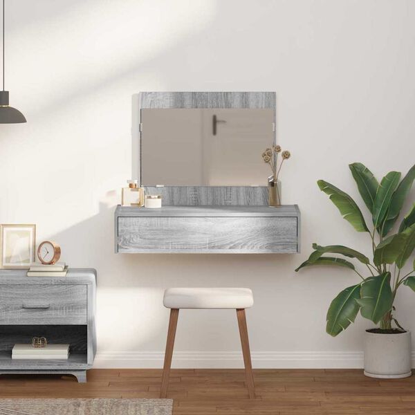 vidaXL Mesa de vestir Cinzeto 83 x 40 x 70 cm Madeira processada