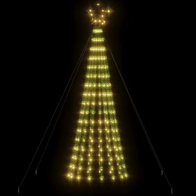 vidaXL Árvore de Natal luminosa em cone 275 LEDs 180 cm branco quente