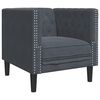 vidaXL Sof&aacute; chesterfield veludo cinzento-escuro
