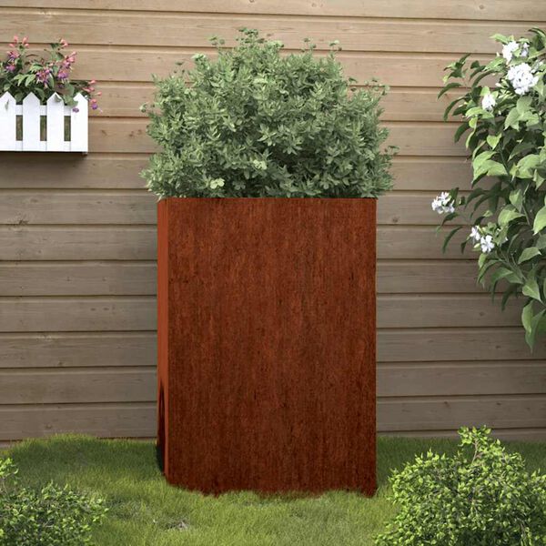 vidaXL Vaso/floreira 52x48x75 cm a&ccedil;o corten