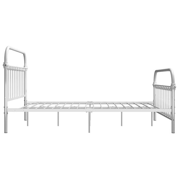 vidaXL Estrutura de cama 140x200 cm metal branco