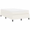 vidaXL Cama Box Creme e Branco 120 x 200 cm Tecido de Veludo Cotele