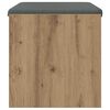 vidaXL Banco de Hall com almofada Carvalho Artesanal 63 x 38 x 40 cm