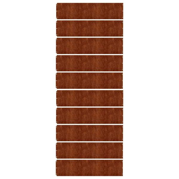 vidaXL Bordas de relvado 10 pcs 25x103 cm a&ccedil;o corten flex&iacute;vel