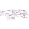 vidaXL Estrado de cama com arruma&ccedil;&atilde;o Madeira Antiga 135 x 190 cm