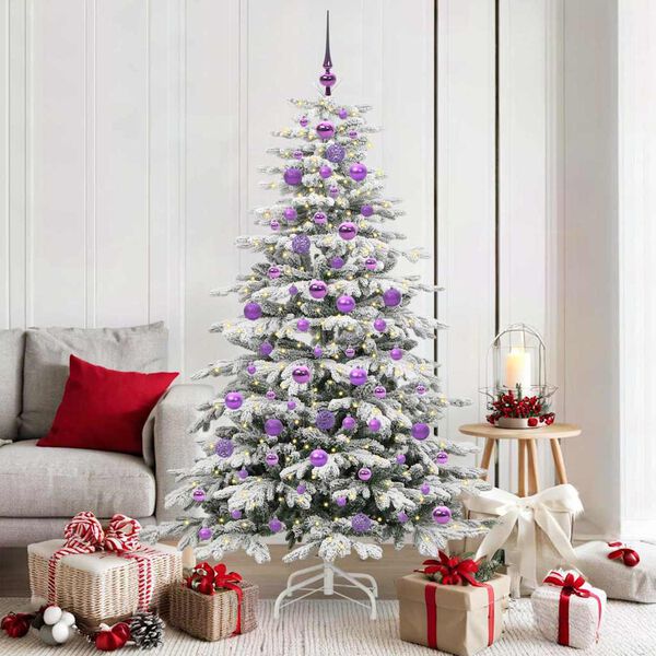 vidaXL &Aacute;rvore de Natal Articulada Artificial Branco 180 cm PE e PVC