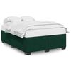 vidaXL Estrutura de cama sem colch&atilde;o 140x190 cm veludo verde-escuro