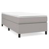 vidaXL Cama com molas/colch&atilde;o 80x200 cm tecido cinza-claro