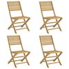 vidaXL Cadeiras de jardim dobr&aacute;veis 4 pcs 48,5x61,5x87cm ac&aacute;cia maci&ccedil;a