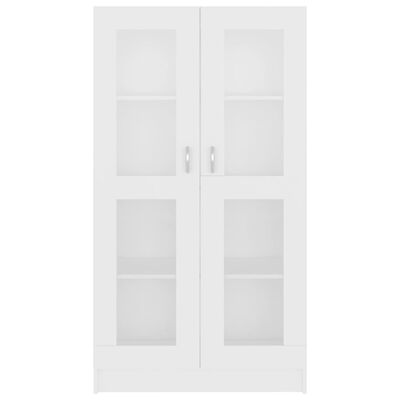 vidaXL Armário vitrine 82,5x30,5x150 cm contraplacado branco