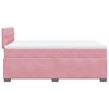 vidaXL Cama boxspring com colch&atilde;o 120x200 cm veludo rosa