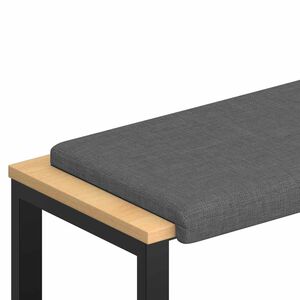 vidaXL Almofada de Banco Tecido Cinzento-Escuro Profundidade 35 cm