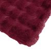 vidaXL Cobertor de Peles de Coelho Olite 4 pcs Vermelho Bordeaux