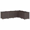 vidaXL Vaso/floreira 160x120x53 cm PP castanho