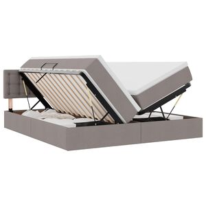vidaXL Cama com Armazenamento Cinzento-acastanhado 200 x 200 cm