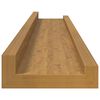 vidaXL Prateleira de Parede com prateleira 2 pcs Bege 60 x 9 x 3 cm