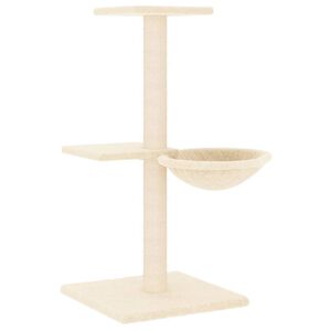 vidaXL &Aacute;rvore para gatos c/ postes arranhadores sisal 72 cm cor creme