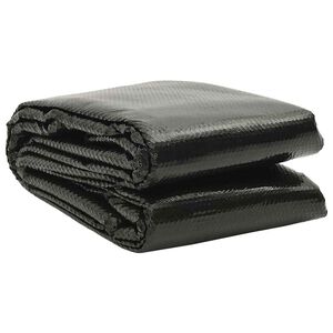 vidaXL Cobertura para piscina 732x366 cm PE preto