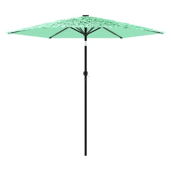 vidaXL Guarda-sol de jardim com poste de a&ccedil;o 268x268x226 cm verde