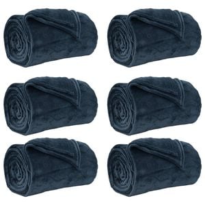 vidaXL Cobertores de Sof&aacute; 6 unid. Azul Marinho 150 x 200 cm 4.68 kg L&atilde;