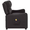 vidaXL Poltrona massagens 2lug. reclin&aacute;vel couro art. preto brilhante