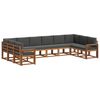 vidaXL Conjunto de Sof&aacute;s para Exterior 10 pcs Natural e Antracite