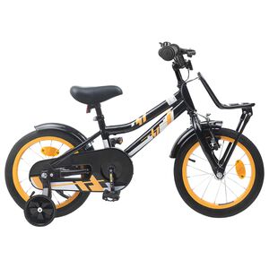 vidaXL Bicicleta Infantil 12 Polegadas para 2-4 anos Laranja e Preto