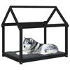 vidaXL Cama para c&atilde;es 111x80x100 cm madeira de pinho preto