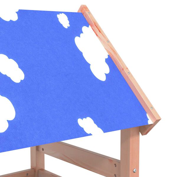 vidaXL Torre de Brincar Castanho Madeira S&oacute;lida de Douglas