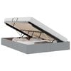 vidaXL Cama com Armazenamento Cinzento-claro 135 x 190 cm tecido