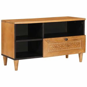 vidaXL Gabinete para TV 80 x 33 x 46 cm Madeira de manga maci&ccedil;a