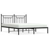 vidaXL Estrutura de cama com cabeceira 183x213 cm metal preto