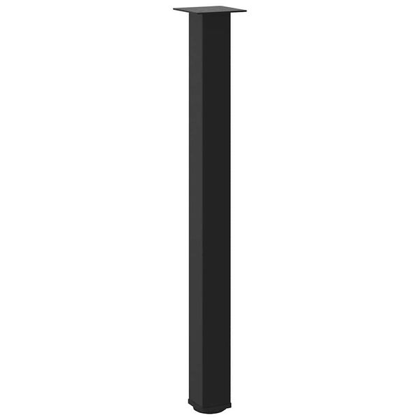 vidaXL P&eacute;s para mesa de bar 4 pe&ccedil;as, preto, 90-92 cm, a&ccedil;o