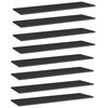 vidaXL Prateleiras estante 8pcs 100x30x1,5cm contrap. preto brilhante