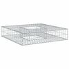 vidaXL Cama elevada de gabi&atilde;o 100 x 100 x 20 cm A&ccedil;o Galvanizado