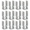 vidaXL &Acirc;ncoras de veda&ccedil;&atilde;o 12 pcs 7x6x15 cm a&ccedil;o galvanizado prateado