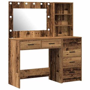 vidaXL Mesa de vestir Castanho 78.5 x 41 x 135 cm Madeira processada
