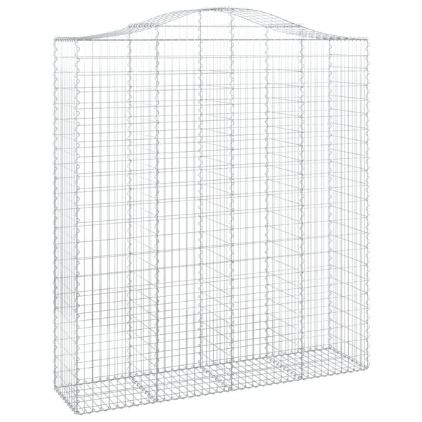 vidaXL Cestos gabi&atilde;o arqueados 2pcs 200x50x220/240cm ferro galvanizado