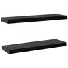 vidaXL Prateleiras de parede suspensas 2 pcs 80x20x3,8 cm preto