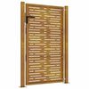 vidaXL Portão de jardim 100x125 cm Aço Corten Design Quadrado