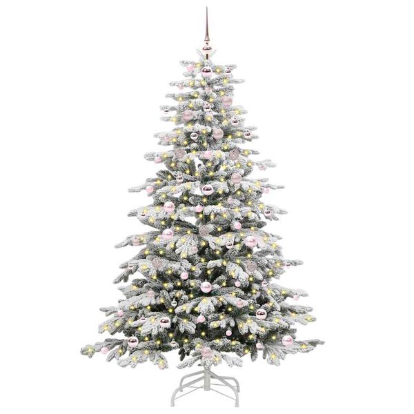 vidaXL &Aacute;rvore de Natal Articulada Artificial Branco 180 cm PE e PVC
