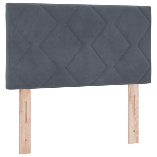 vidaXL Cama Box com colch&atilde;o Cinza Escuro 200 x 80 cm Veludo