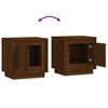vidaXL Mesas cabeceira 2 pcs 44x35x45 deriv. madeira carvalho castanho